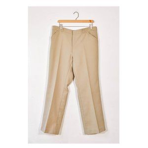 Vintage Men's Beige Trousers Size L